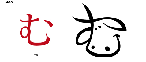 kanji "moo"